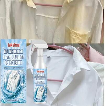 120ml衣物清洁剂，油渍去除剂，温和衣物清洁喷雾，快速去除污渍，恢复原色，温和不伤衣物，保护织物，高效去除咖啡、果汁和各种污渍，便携，方便随时随地使用