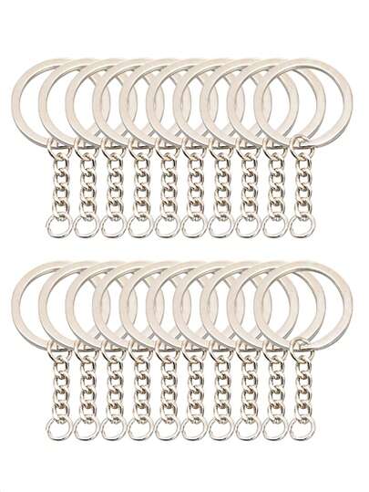 60 piezas de anillos para llaves de metal con anillos separados, cadenas de llaves al por mayor adecuadas para el Día de la Madre, San Valentín, Año Nuevo, Ramadán, accesorios hechos a mano, juguetes y otras pequeñas decoraciones