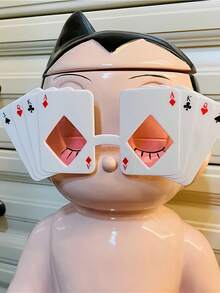 1pc Holiday Party Costume Glasses, Red COOL Birthday Funny Glasses Celebration Carnival Creative Photo Prop Party Event Supplies (Suitable For Halloween, Carnival, Parties) - Multicolor B - View 6