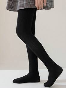 1双儿童/青少年加厚防滑连裤袜，春秋季必备，适合2-16岁儿童。 - 黑色 - 查看 1