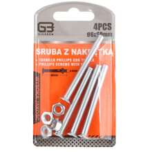 Tornillos avellanados de acero inoxidable, tornillos de cabeza plana, tornillos extra largos con tuercas, tallas M2.5, M3, M4, M5, M6