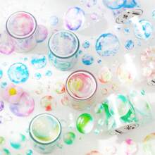 1 rollo de cinta washi de burbujas de color aleatorio para planificador/decoración de álbumes de recortes, útiles escolares, de vuelta a la escuela