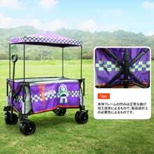 Disney [Disney Official Product] Toy Story Foldable Storage Wagon | Large Capacity Hand Cart | Ideal For Outdoor Activities, Camping, Picnics, And Shopping