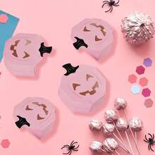 10/20 Pcs Halloween Party Favor Boxes Pink Pumpkin Paper Gift Box Trick Or Treat Theme Treat Boxes Gift Wrapping Box For Shower Halloween Party Decorations - Pink - View 6