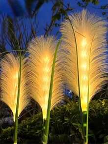 1pc Solar Reedlight LED Garden Light, Outdoor Solar Lights, Solar Simulation Reed Lamp, Suitable For Backyard/Patio/Path/Walkway/Garden/Outdoor, Spring/Summer Atmosphere/Wedding Decor/Landscape Yard, Pathway, Lawn Garden Decor, Outdoor Patio Decor, Garden Decor, Holiday/Wedding/Party Decor - Huang Guang - View 9