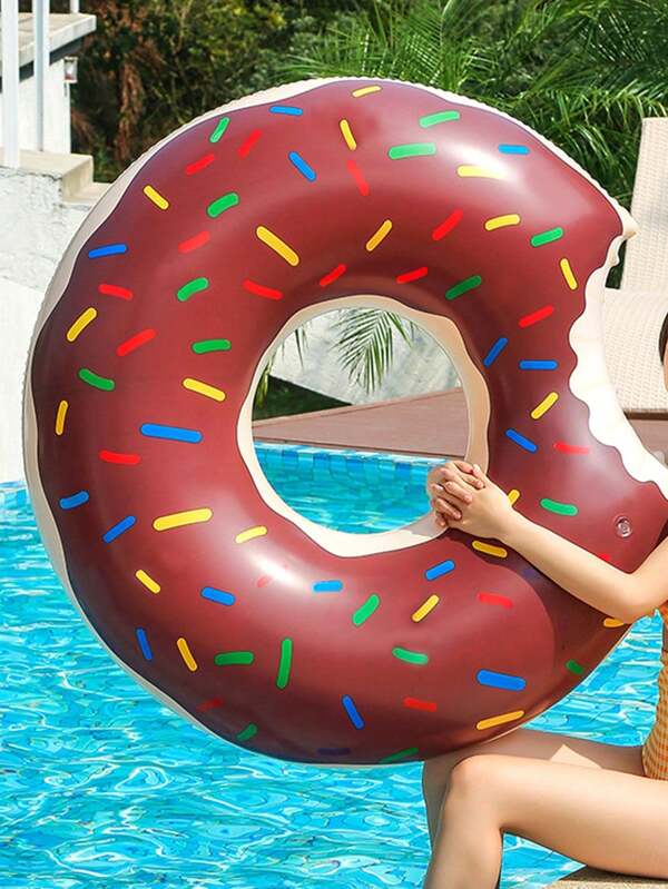 1 Stück 90# kreatives Donut Design, Donut Schwimmring, Strand Donut, gefüllter Donut, schwimmender Donut, Donut Schwimmring, Frucht Donut, Wassermelonen Schwimmring