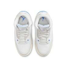 Nike JORDAN 3 RETRO (PS) Casual Sports Fashion Versatile Comfortable Teen Basketball Shoes - White Blue - View 4
