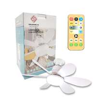 Ventilador de techo con luz y control remoto, Ventilador de techo LED regulable de 60 W con enchufe E27, Ventilador de techo para dormitorio, sala de estar, 6 aspas, 3 velocidades, temporizador - Blanco - Ver 11