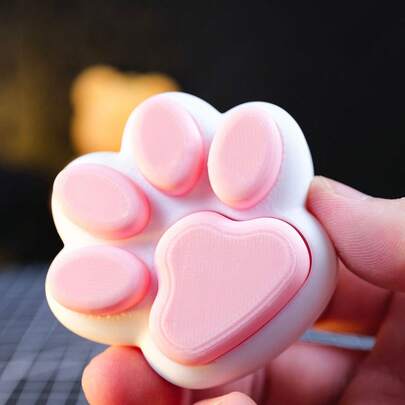 1 Stück - Neues 3D gedrucktes Katzentatzen-Stresslinderungs-Spielzeug, Quetsch- & Klick-Gerät, süßes Katzentatzen-Pad-Kompressionssp iel, dekoratives Ornament, Geschenk für Teenager