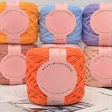 1 Stück 280 g dicker, hochelastischer Polyestergarn T-Shirt Garn zum Stricken, Häkeln von Kleidung, Taschen, Hausschuhen - Bastelseidenband Garn