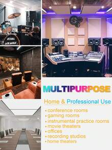 Gói 6 tấm cách âm tường, tấm cách âm, tấm giảm âm mật độ cao, tấm cách âm tường tự dính, xử lý âm thanh cho phòng thu âm, văn phòng, nhà, giấy dán tường, nhãn dán tường, trang trí phòng, trang trí tường nhà bếp, phòng ngủ, trang trí phòng khách - Xám - Xem 10