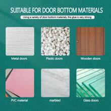 35mm X 1m Heavy Duty PVC Door Bottom Draft Excluder - Windproof Weather Stripping Seal Strip For Doors & Windows, Gap Blocker Tape