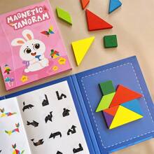 1 Piece Of Fun Educational Colorful Magnetic Tangram Puzzle, Space And Geometry, Mathematical Enlightenment, Early Education And Intellectual Development Toys, Suitable As A ChildrenDay Gift!