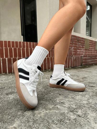 DareSee Women's Plus Size Soft Comfy Lace Up Sneakers, Casual Athletic Shoes, Spring/Summer Music Fest Y2K Fest Back To School Autumn Christmas Christmas Winter Christmas Gifts