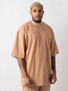 Premium Caramel Oversized Turtleneck T-Shirt - Lạc đà - Xem 2