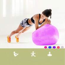 1 个大号瑜伽球，适用于室内瑜伽、平衡训练、加厚、防爆、表面光滑瑜伽球、健身球、孕妇分娩球、成人舞蹈平衡训练器 - 彩色 - 查看 6