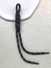 1 قطعة حبل متعدد الألوان مزدوج العقدة من البوليستر، مصنوع يدويا، إكسسوار DIY لحقائب، سلاسل الهاتف، ومعلقات المجوهرات