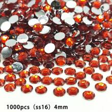 1000pcs Flat Back Resin Rhinestones, Resin Crystals, Round Flat Bottom Resin Gems, For Accessories, Shoes, Clothes, Cosmetics, Bags, Handmade DIY Art Decorations