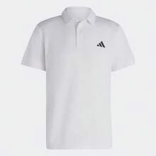 Adidas 男款 FAB POLO 短袖 T 恤，针织领上衣 THR8729 - 白色 - 查看 1
