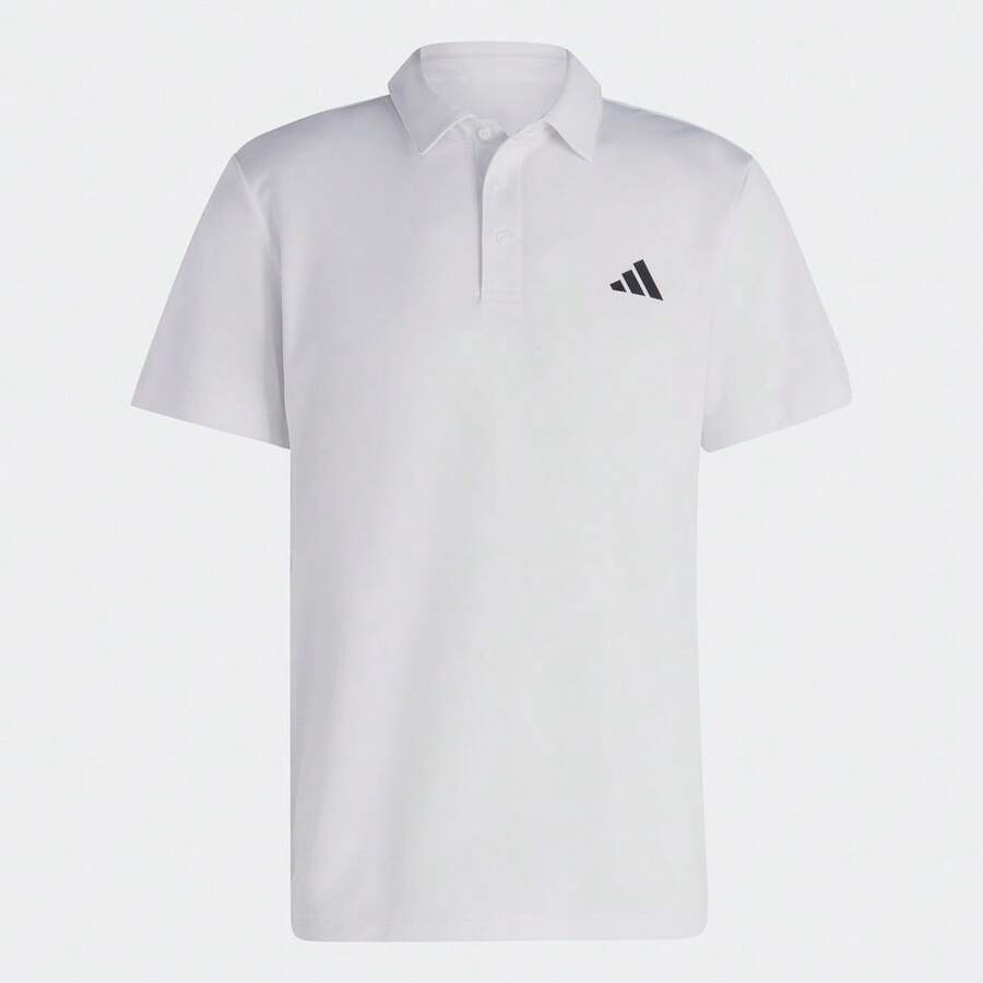 Adidas 男款 FAB POLO 短袖 T 恤,针织领上衣 THR8729 - 白色 - 查看 1