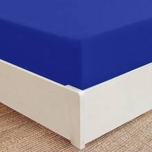 Mellanni King Fitted Sheet - Iconic Bedding Sheets With Up To 16 Inch Deep Pocket - Soft & Cooling - Fade & Stain Resistant - 1 PC (King, Light Blue) - 1597 Royal Blue - View 1