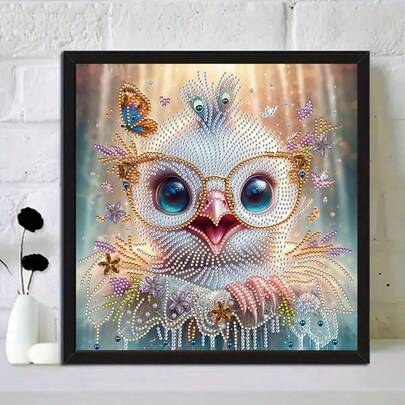 1pc Diamond Painting Kit, Special Shape Crystal Diamond Partial Diamond Mosaic Craft, Inspire Creativity For Beginners, Crystal Diamond Art Painting Suitable For Home Desktop And Wall Decor, Unframed Canvas