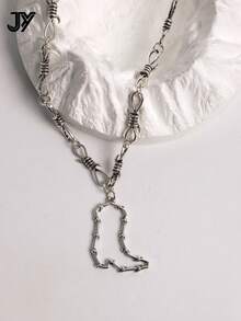 1 件男士 INS 嘻哈朋克荆棘吊坠项链 - 項鍊 - 查看 2