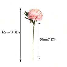 10PCS Artificial Flower Peony Fake Flower Western Rose Tea Rose For Wedding Home Party Table Decor - 粉色 - 查看 5