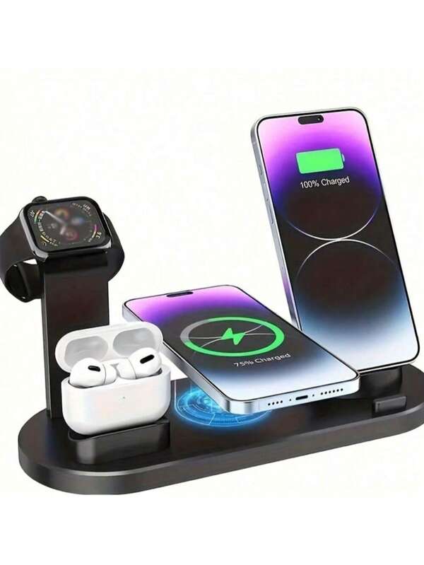 Wireless Charger Phone Headset Charge For I Phone 16 15 14 13 12 Sam Sung S24 Xiao Mi Fast Charging For Apple Watch Charging Base