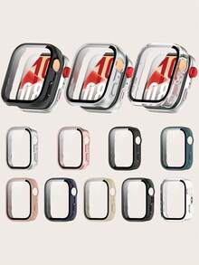 1pc Plain Women/Men Screen Protector + Scratch Proof Cover Case Compatible With Huawei Watch Fit 4 - Watch Fit 4 - View 1