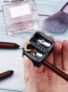 Double Holes Precision Lipstick Cosmetic Pencil Sharpener For Eyebrow Lip Liner Eyeliner Pencil Gift School Supplies