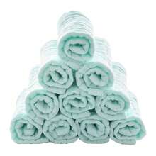 10 Pcs 12"X12" Baby Washcloths,Baby Stuff,Baby Christmas Gift,Baby Soft Face Cloths For Newborn, Absorbent Bath Face Towels, Wipes, Burp Cloths, Baby Registry As Shower. Pack Of 10 (Green,Blue,White) - 10pcs-B - 查看 4