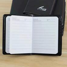 3pcs Pocket Notebooks - 58 Pages Mini Notepad Handbook, Written In English, Faux Leather Cover With Embossed Details