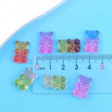 Ombre Bear Beads, No Eye Acrylic Bear Beads, Decoration Beads, Summer Beach Holiday Accessories, Fashion Jewelry For Women, For DIY Bracelets, Necklaces, Earrings, Anklets, Phone Case, Hair Clips, Birthday, Wedding, Music Festival Gifts