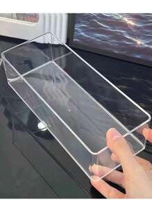 Acrylic Transparent Nail Polish Display Box, Plastic Protective Dust-Proof Nail Art Organizer, Rectangular Storage Tray