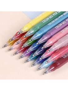 朗果新品上市72/54/36/24/16色亮彩中性笔加彩盒套装 亮彩中性笔1.0mm礼盒套装 高颜值彩色绘画笔，适合学校用品，返校季 - 彩色 - 查看 6