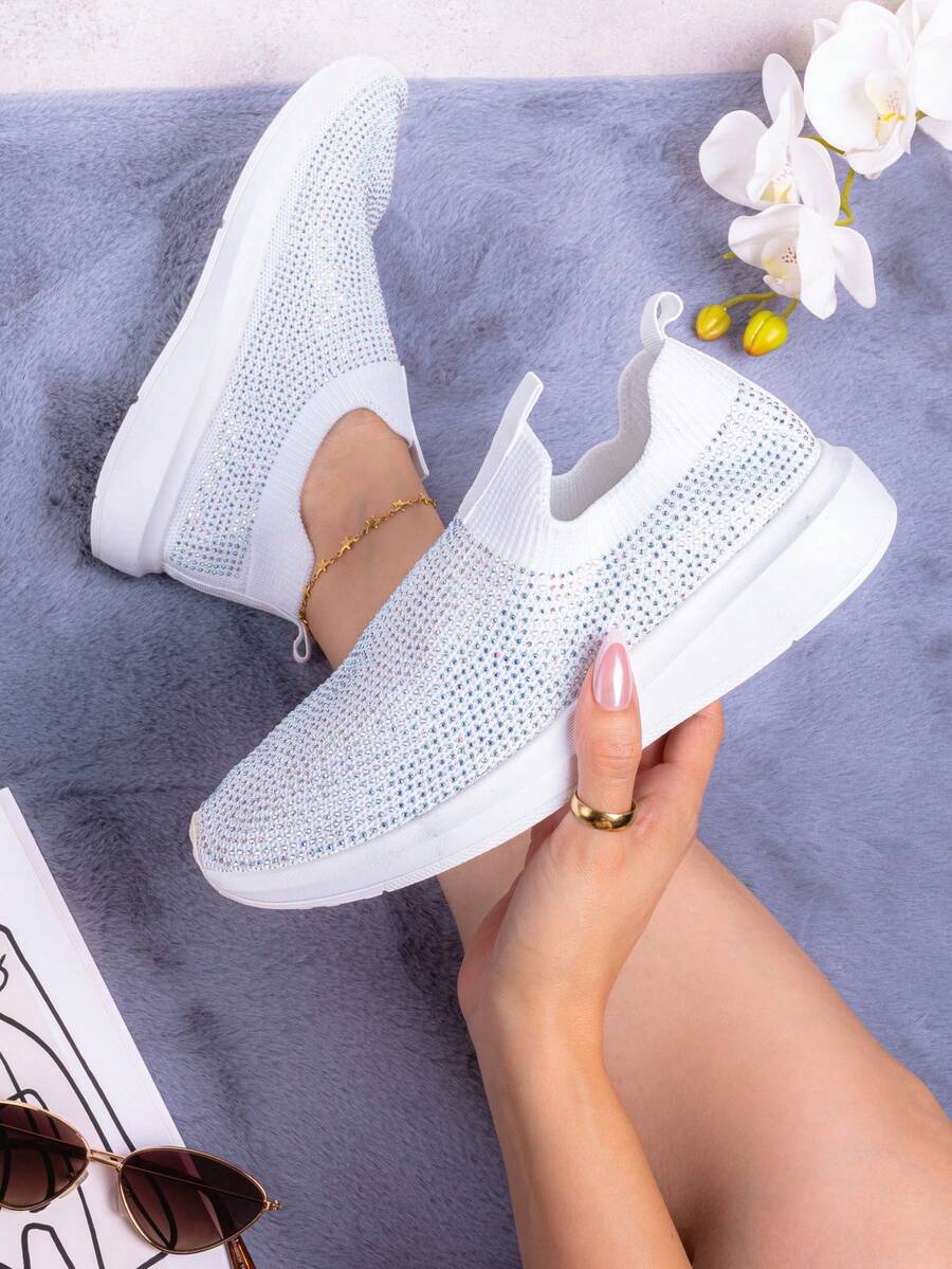 Tenis  Liso  Lunares  Deportivo  Calle  Dulce  Al aire libre  Fabulosa  casual  Lindo  Sexy        mujer  Casa  Gym y Fitness  Exterior  Oficina  verano - Blanco - Ver 1