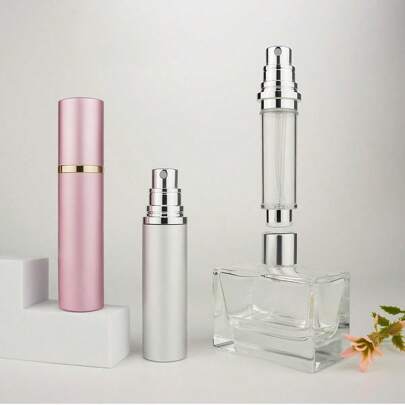 1 buc pulverizator de parfum mini reîncărcabil, recipient portabil pentru sticlă de parfum de călătorie de 5 ml aprobat de TSA pentru bărbați și femei