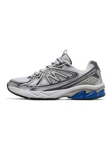 CAMEL CROWN Zapatillas de running para todo terreno para hombres, zapatos deportivos de primavera/verano, zapatos casuales con amortiguación y transpirables, zapatillas de running retro para parejas - Plata/Blanco - Ver 1