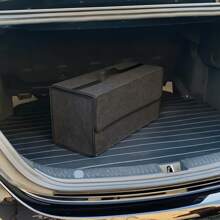 1 pieza Caja de almacenamiento de equipaje para coche de color negro, accesorios para coche. Caja de almacenamiento plegable de fieltro portátil para coche, caja de almacenamiento de herramientas para coche, opciones de múltiples tamaños
