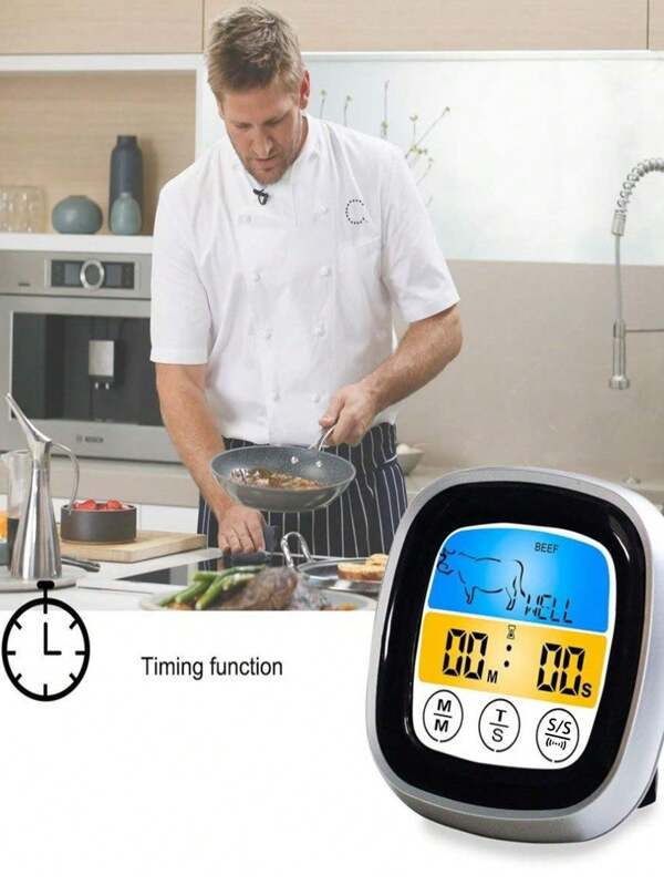Nuevo termómetro de cocina y barbacoa, esencial de la cocina, con pantalla digital precisa, diseñado especialmente para bistec, carne, parrilla, medición rápida, que le ayuda a controlar el grado de cocción y asegurar un sabor delicioso, opción ideal para entusiastas de la cocina