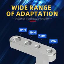 1pc Motorcycle Extension Bracket 22mm Diameter Universal Aluminum Alloy Universal 8mm/6mm/5mm 4 Screw Hole Expansion Bracket Mobile Phone Bracket Spotlight Fixed Installation Bracket Suitable For Motorcycle Off-Road Vehicle Accessories