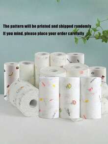 400/200/100/50片装可重复使用厨房清洁布 - 耐用、不粘、易清洗，满足所有家庭清洁需求，抗撕裂，干湿两用，无纺布吸油去油布，适用于家庭清洁、洗碗、清洁用品、开学季，款式/颜色/图案随机