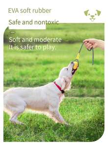 1pc Dog Chew Toy Durable Flying Disc Outdoor Training Tug Rope Ball Pet Toy - Multicolor - View 8