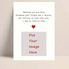 [Customized] Personalized Photo Greeting Card With Envelope, Customizable For Love, Birthday, Missing And Anniversary - Ideal Gift For Partner Or Friend, New Year Card, With Couple Photo, Valentine's Day, Multipurpose, Stamps, Minimalist Decor, Modern Unique, Personalized Wedding Gift School Supplies,Back To School