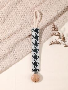 1pc Pacifier Chain, Baby Fashion Pacifier Clip Chain With 3-Hole Wooden Pacifier Clip, Suitable For Boy And Girl Babies, Daily Use - Multicolor - View 8