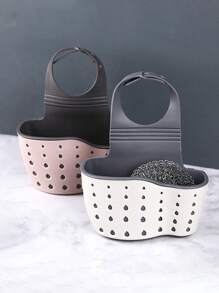 1pc Kitchen Organizer, Adjustable Snap Sink Sponge Holder, Kitchen Hanging Drain Basket, Kitchen Gadget