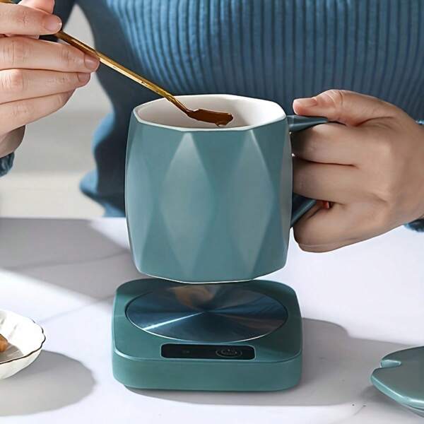USB-Powered Tea Kettle Warmer - ABS Material, 45℃ Electric Beverage Heating Pad - Keep Coffee Warm All Winter - Perfect For Home & Office Use - Ideal Gift For Christmas, Thanksgiving, Valentine's Day, Father's Day & Mother's Day