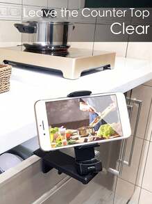 3/2/1 pieza Soporte de teléfono para vuelo, soporte de viaje portátil plegable y ajustable con rotación de 360° para escritorio, asiento de tren, maletero, gabinete de cocina compatible - Construcción de plástico duradero, gancho de teléfono portátil plegable, soporte universal de teléfono para celulares, viaje, hogar, oficina.