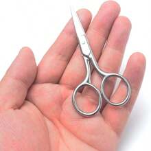 Tijeras de belleza profesionales de acero inoxidable finas, rectas y puntiagudas para el cuidado personal, eliminación del vello facial y recorte de orejas, nariz y cejas